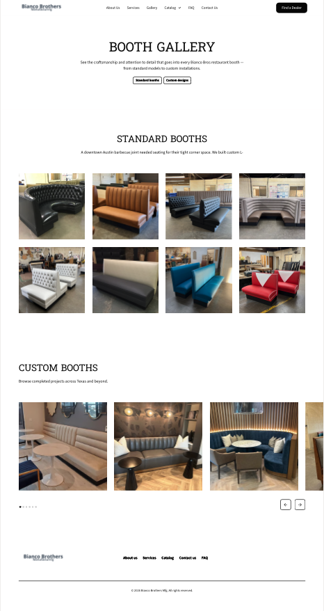 Final Bianco Brothers design screen 3