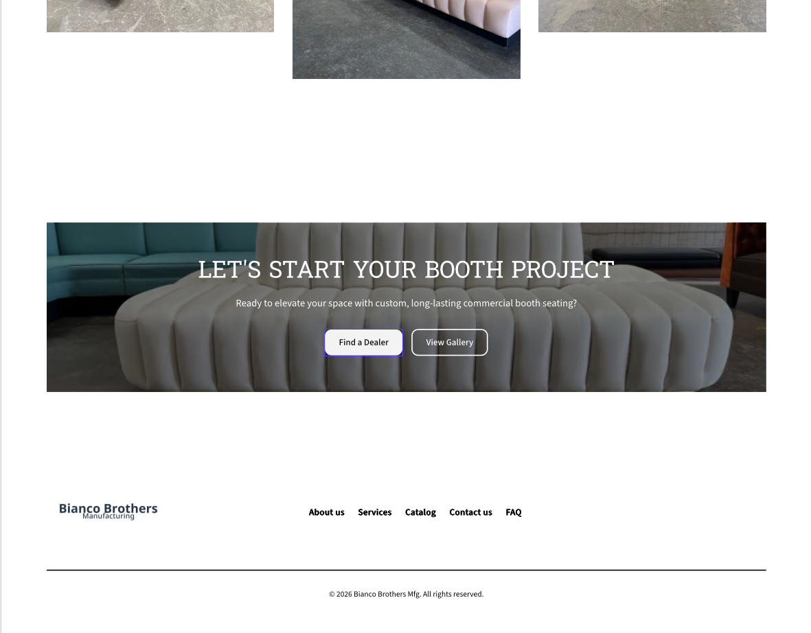 Final Bianco Brothers design screen 6